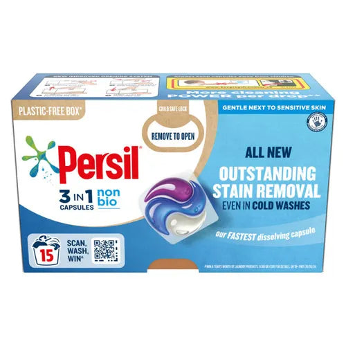 Persil 3 in 1 Washing Capsules Non Bio 15 washes Persil 3 in 1 Washing Capsules Non Bio 15 washes
